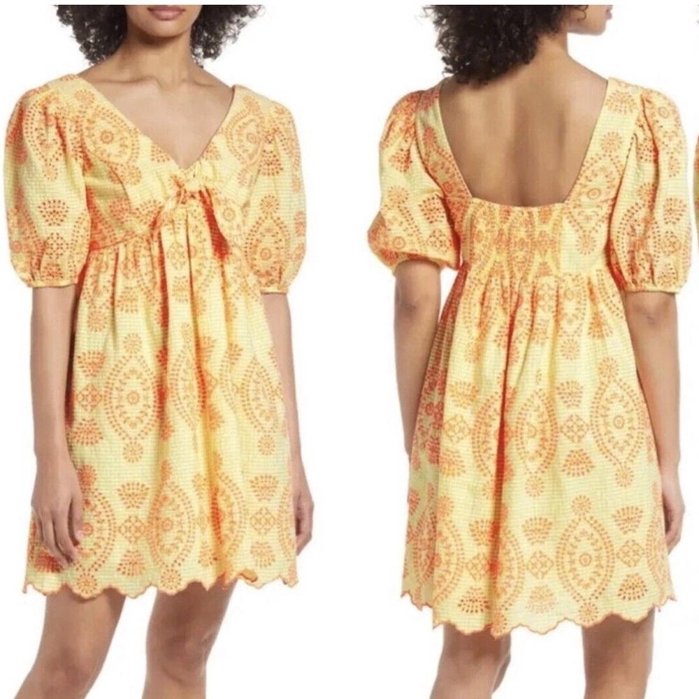 Lily Pulitzer Sarafin Eyelet Calla Yellow Dress